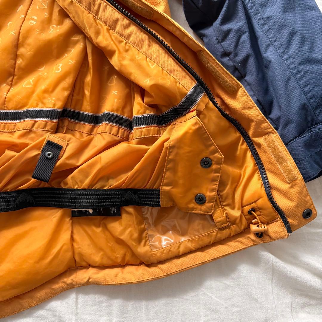 BURTON スノーボードジャケット オレンジ/ネイビー