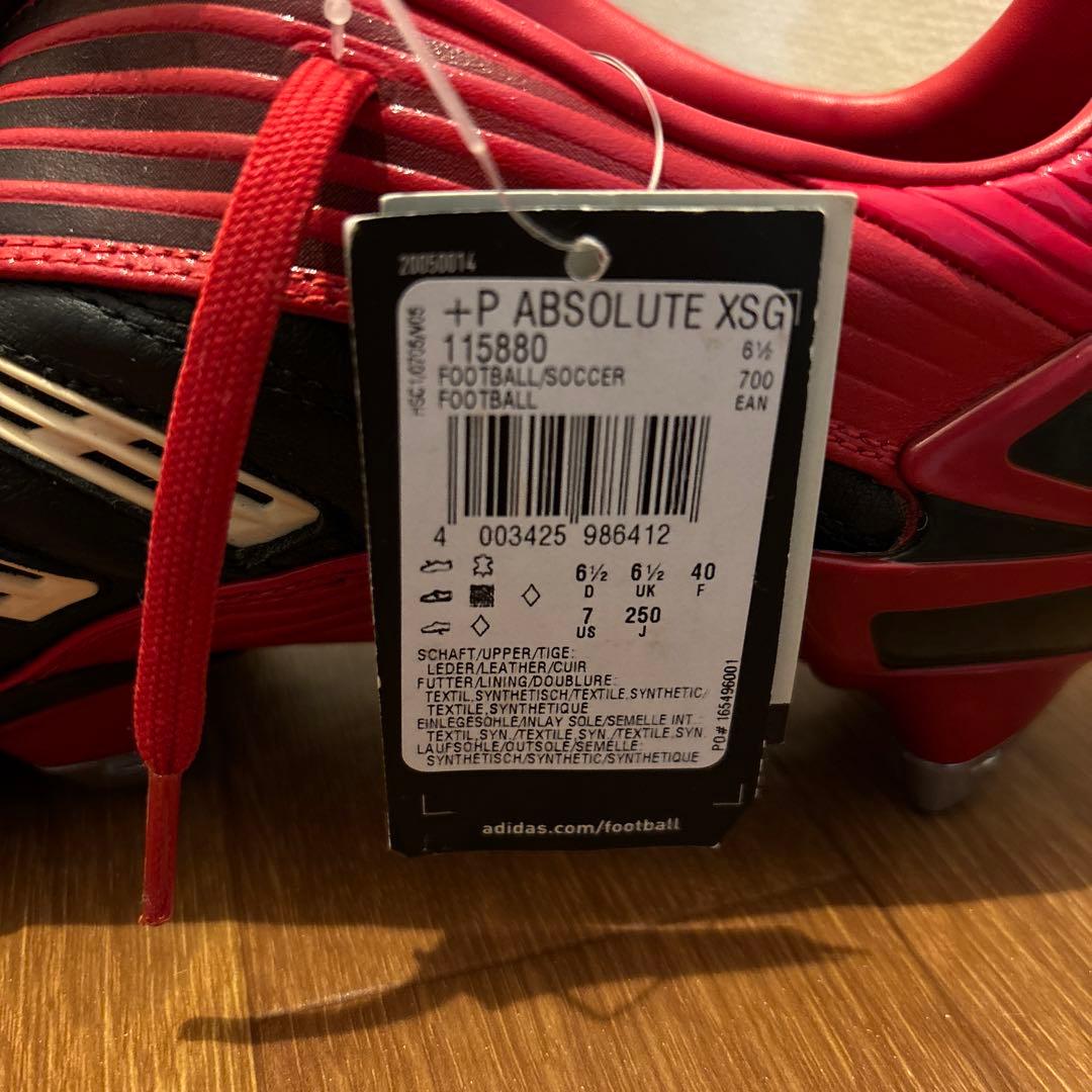 25cm adidas Predator 赤/黒 スパイクシューズ