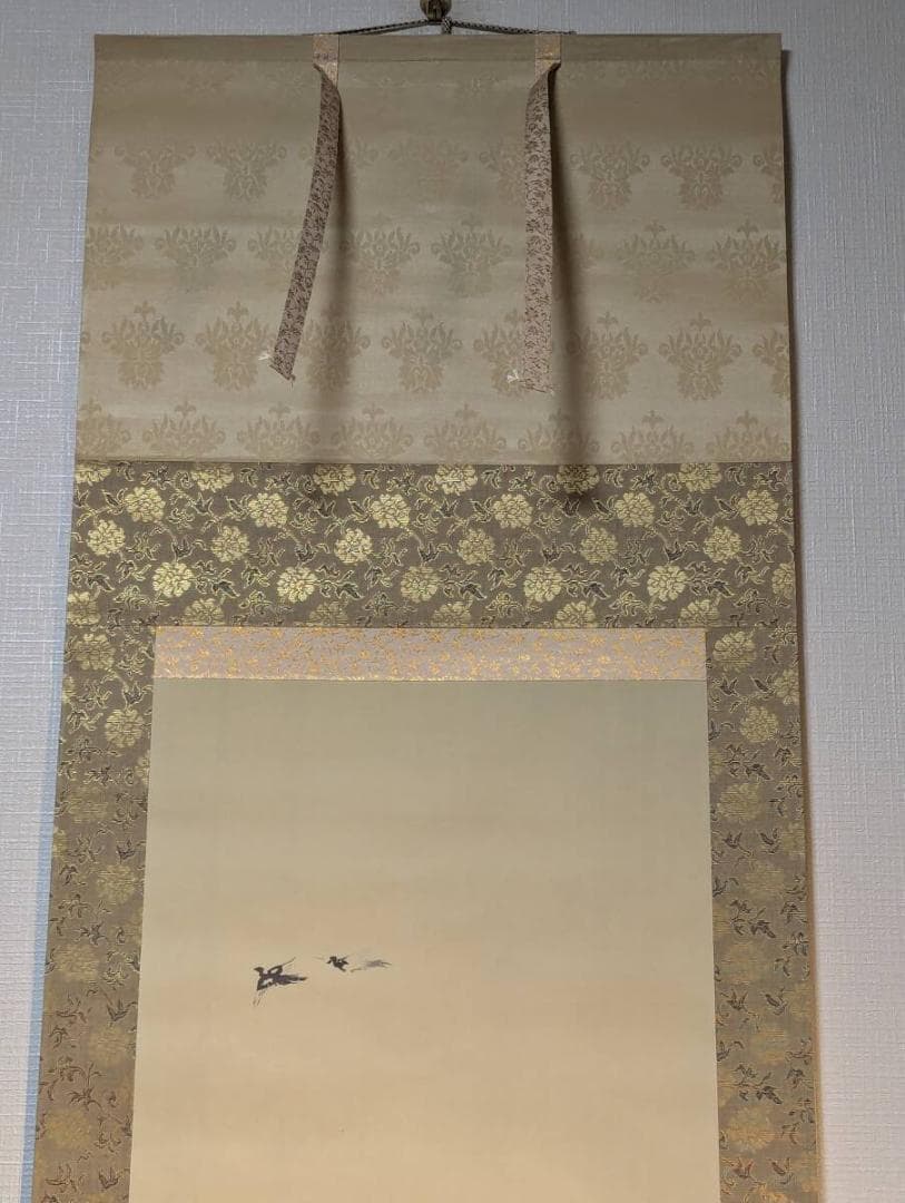 【真作】【複製】掛軸　横山大観　工芸画　牧童　牛に童子図　箱入　U191