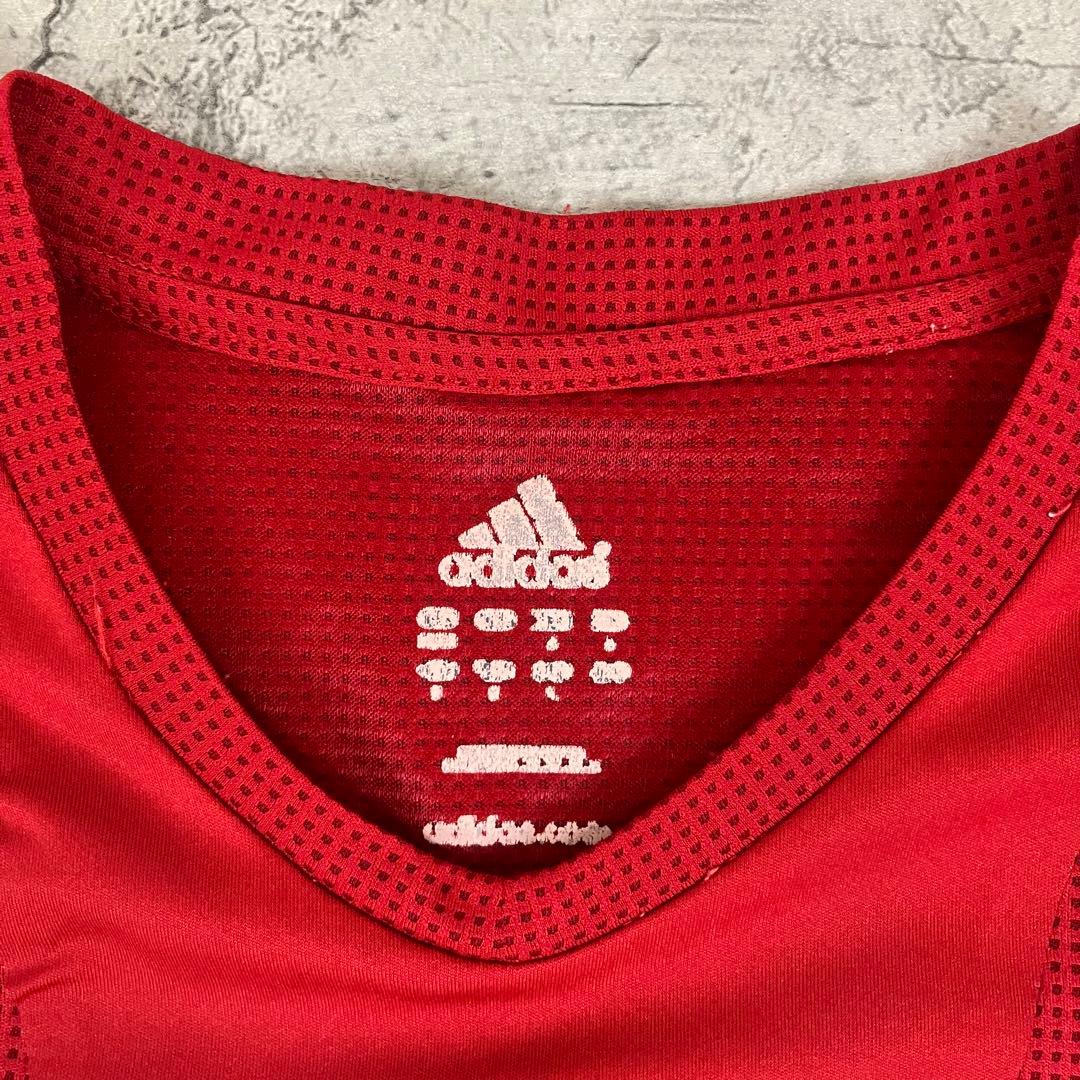 adidas サッカースペイン代表 ノースリーブ プラクティスシャツ 古着 ロゴ