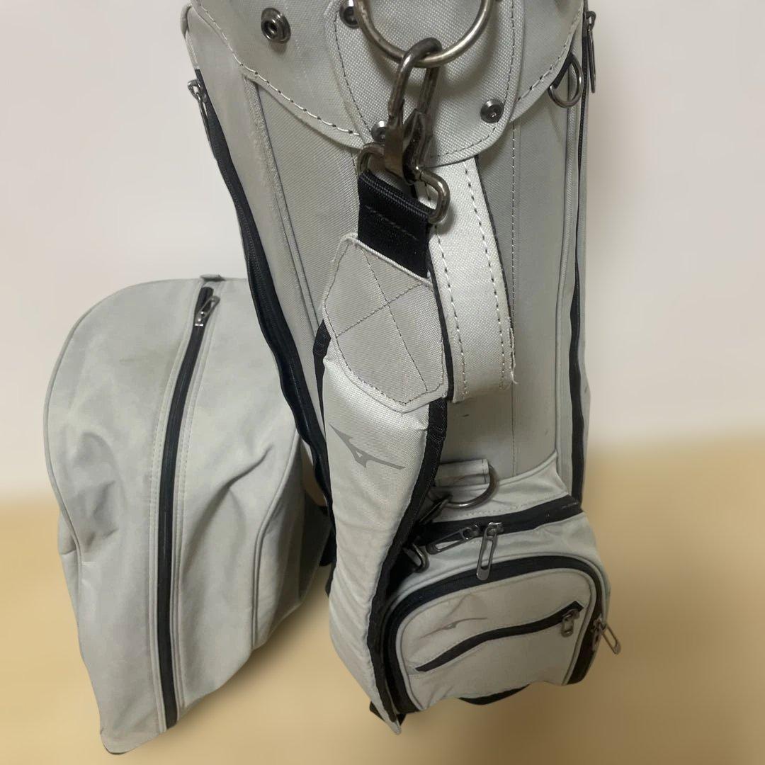 Mizuno BRX キャディバッグ グレー フード付き