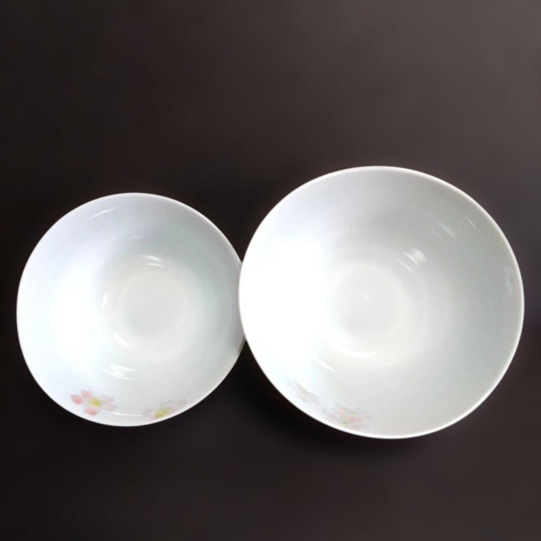 未使用 有田焼 夫婦丼 麺鉢 桜絵