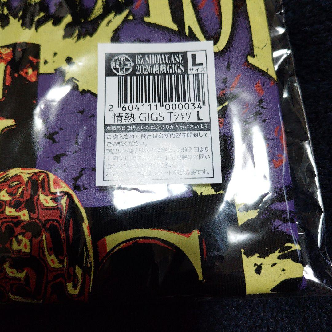 B’z SHOWCASE 2026 情熱GIGS 仙台　Tシャツ Lサイズ