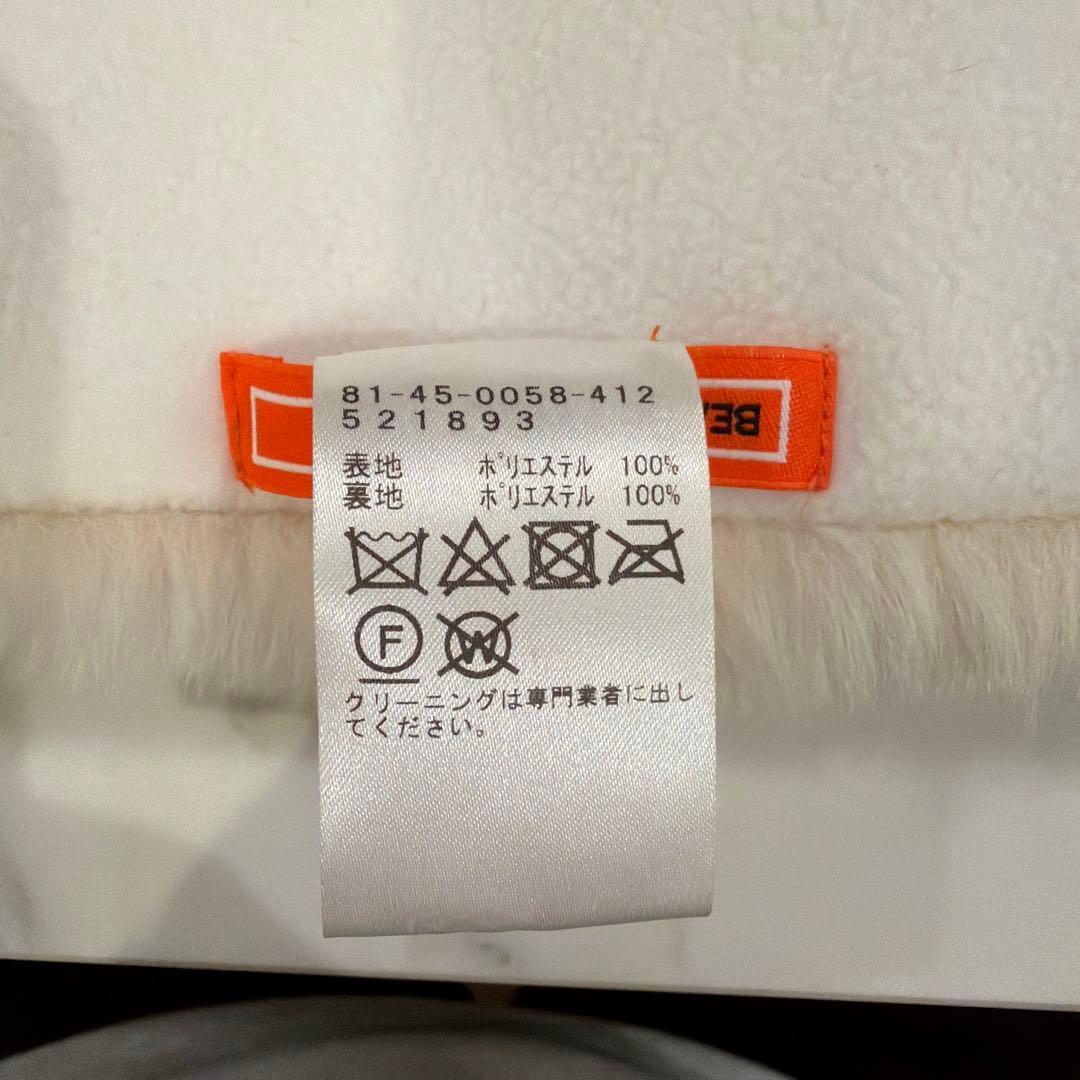【BEAMS GOLF】フェイクファー ネックウォーマー オフホワイト