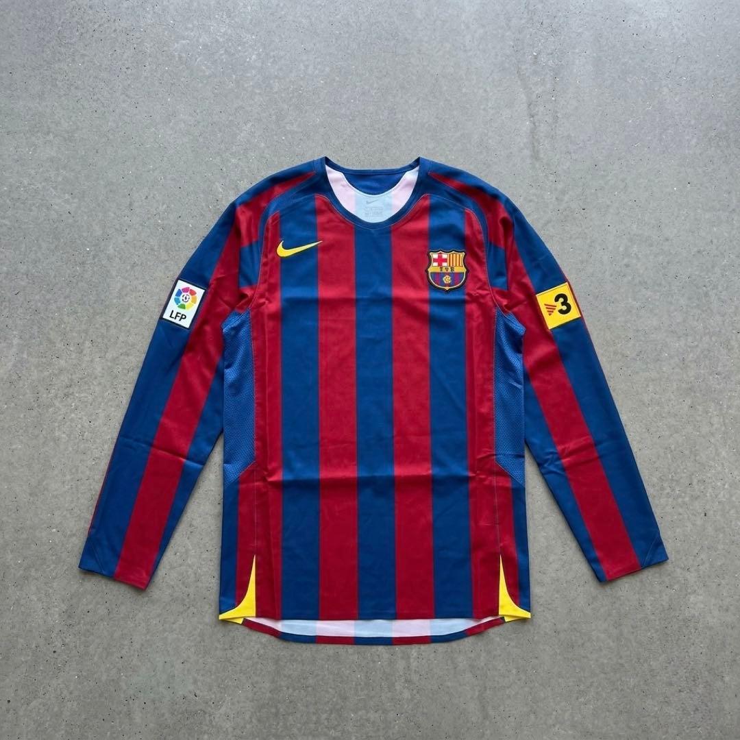 FCバルセロナ 05-06 長袖リイシュー NIKE #10 ロナウジーニョ S
