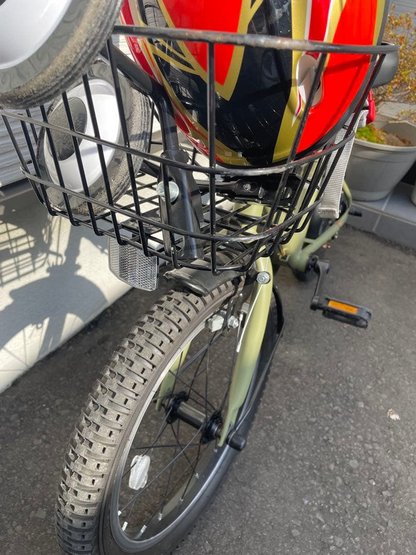 自転車　16インチ　子供用　used カーキ　北海道　直接渡し