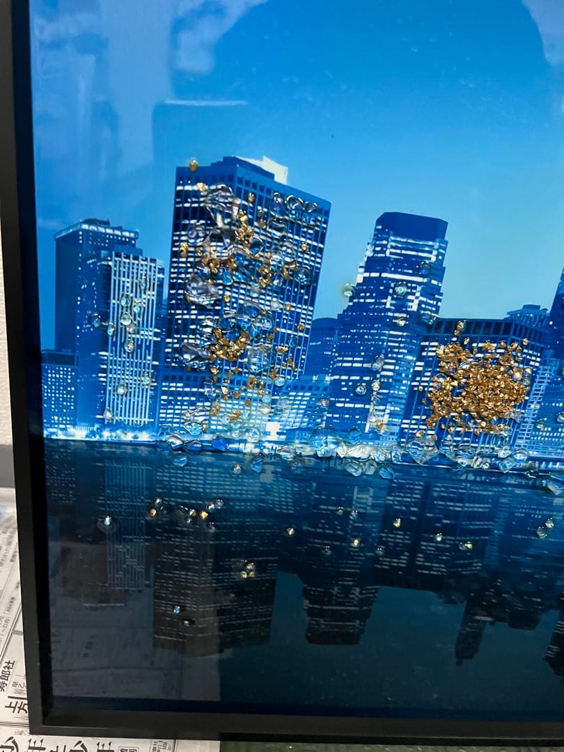 美品！壁掛け夜景絵画装飾アート