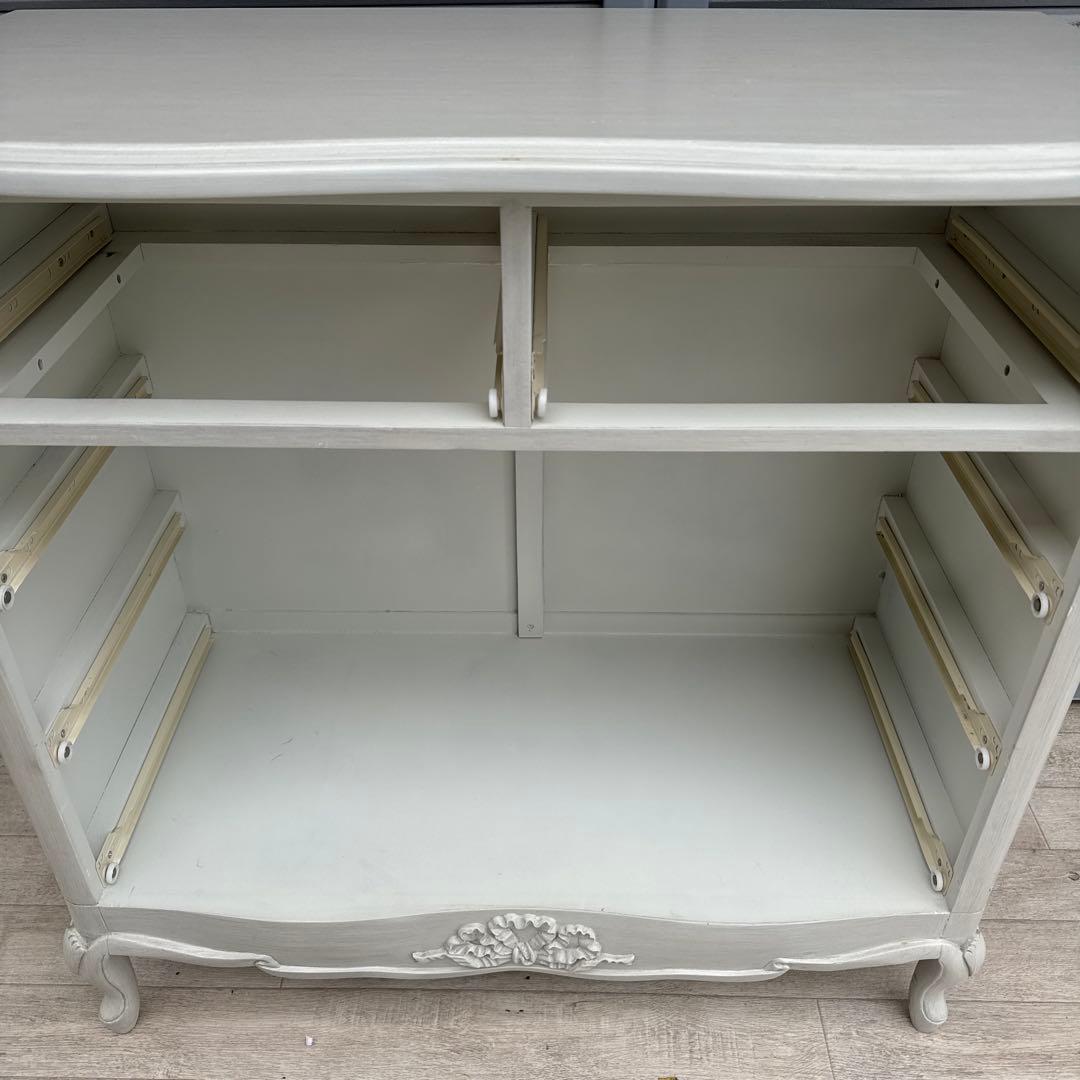 姫家具　チェスト　フレンチ　白家具　猫脚　アンティーク調　②