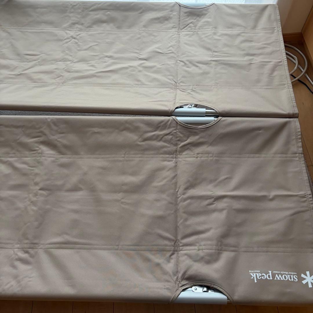 【美品/2脚セット】スノーピーク ハイテンションコット 床面保護カバー付