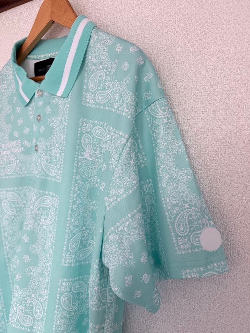 FR2GOLF ペイズリー ポロシャツ　サイズXL 店舗限定　ブルー