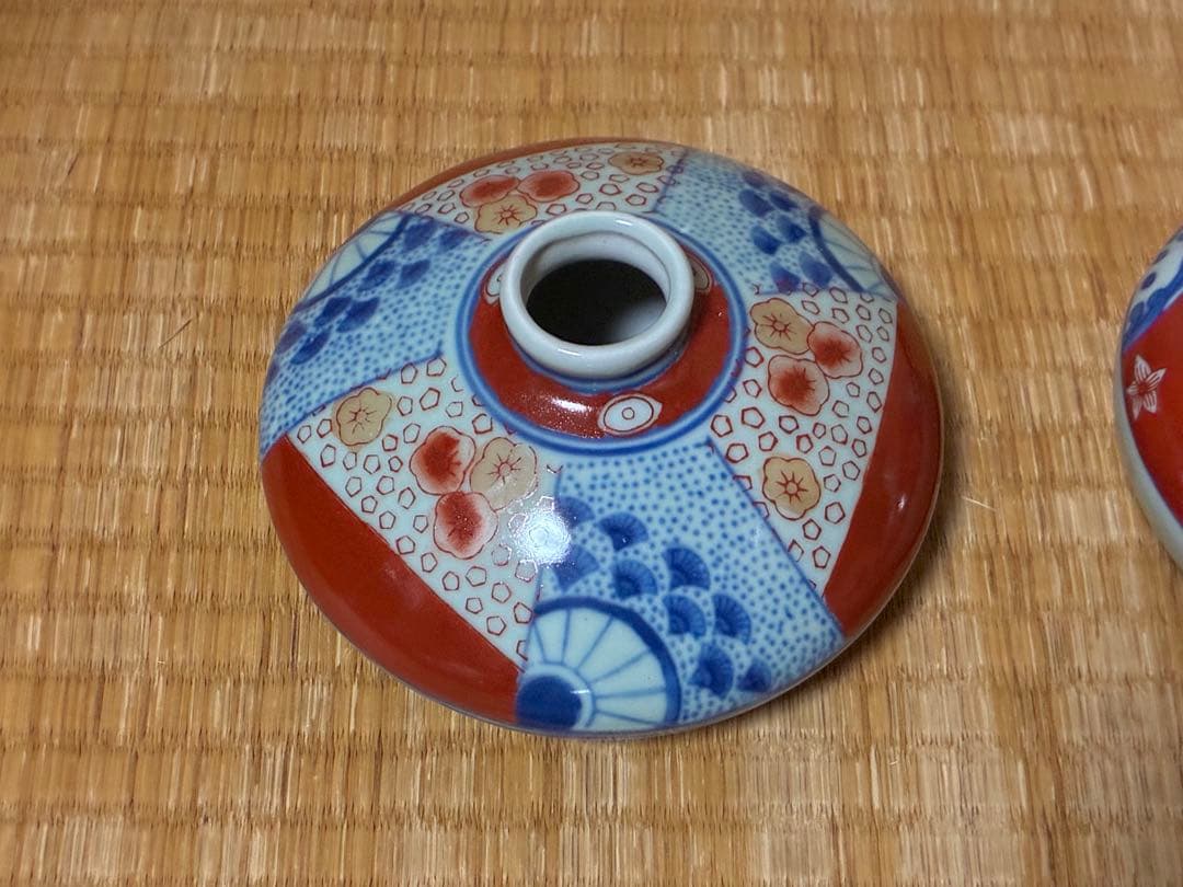 油壺 色絵 四点 まとめて 伊万里 色絵 九谷焼 一輪挿し