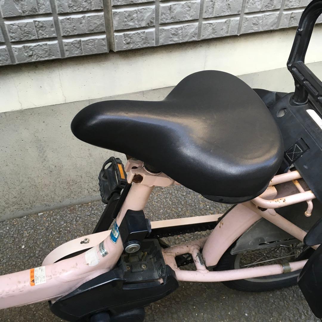 ピンク 電動アシスト自転車 チャイルドシート2つ付き ヤマハ