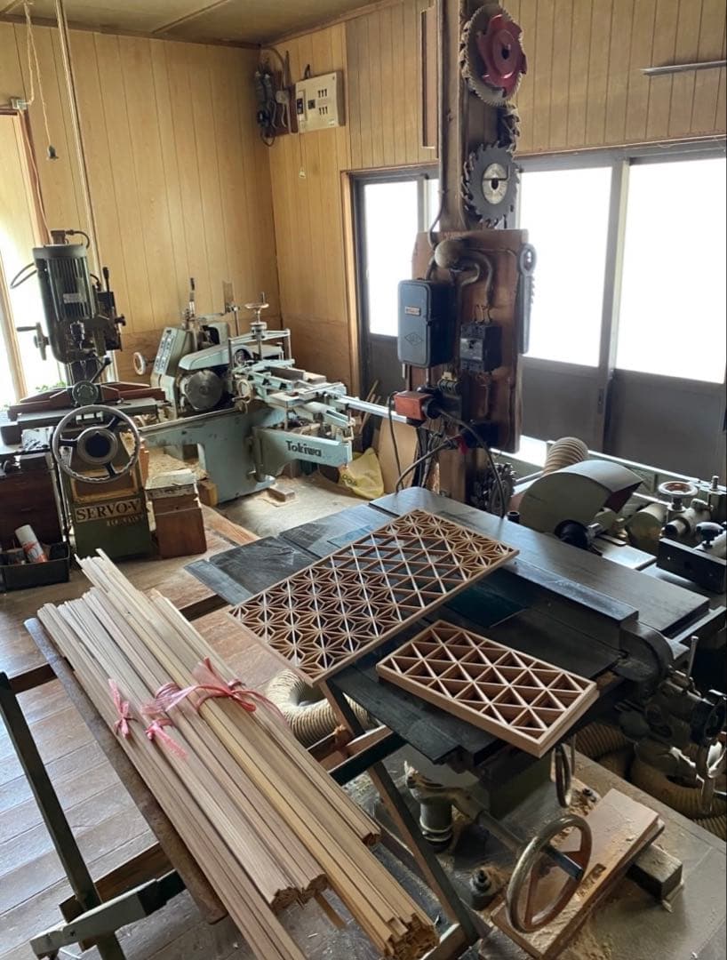 ⑧組子細工　衝立　パーテーション　伝統工芸品
