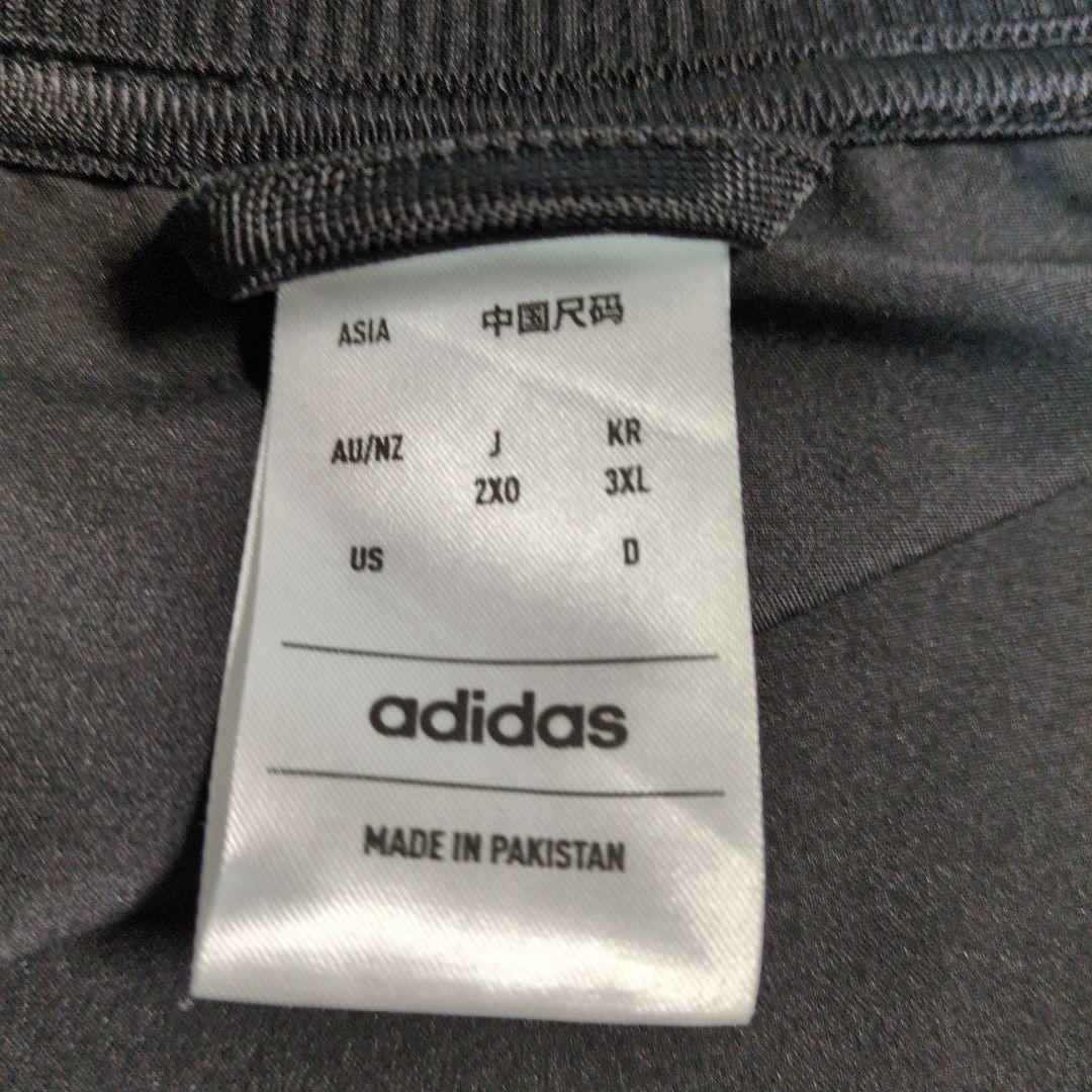 美品 アディダス ジャージ上下セット 黒 トリコット トラックスーツ 3XL