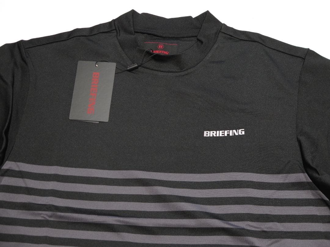 ⓂBRIEFINGGOLFブリーフィングゴルフストライプRFシャツブラック