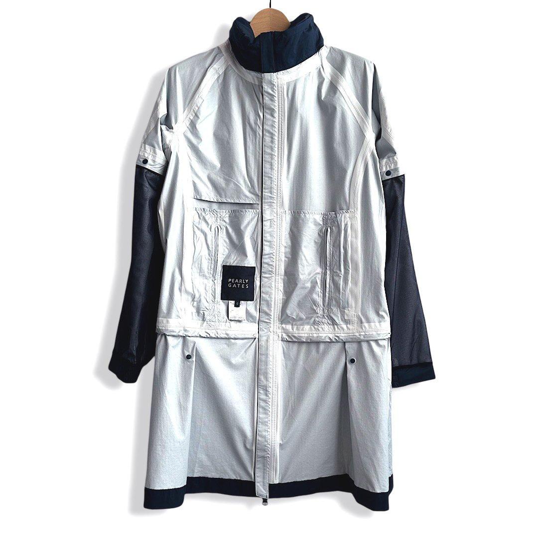 638 パーリーゲイツ ビックロゴレインワンピース定価44000円 ネイビー 0