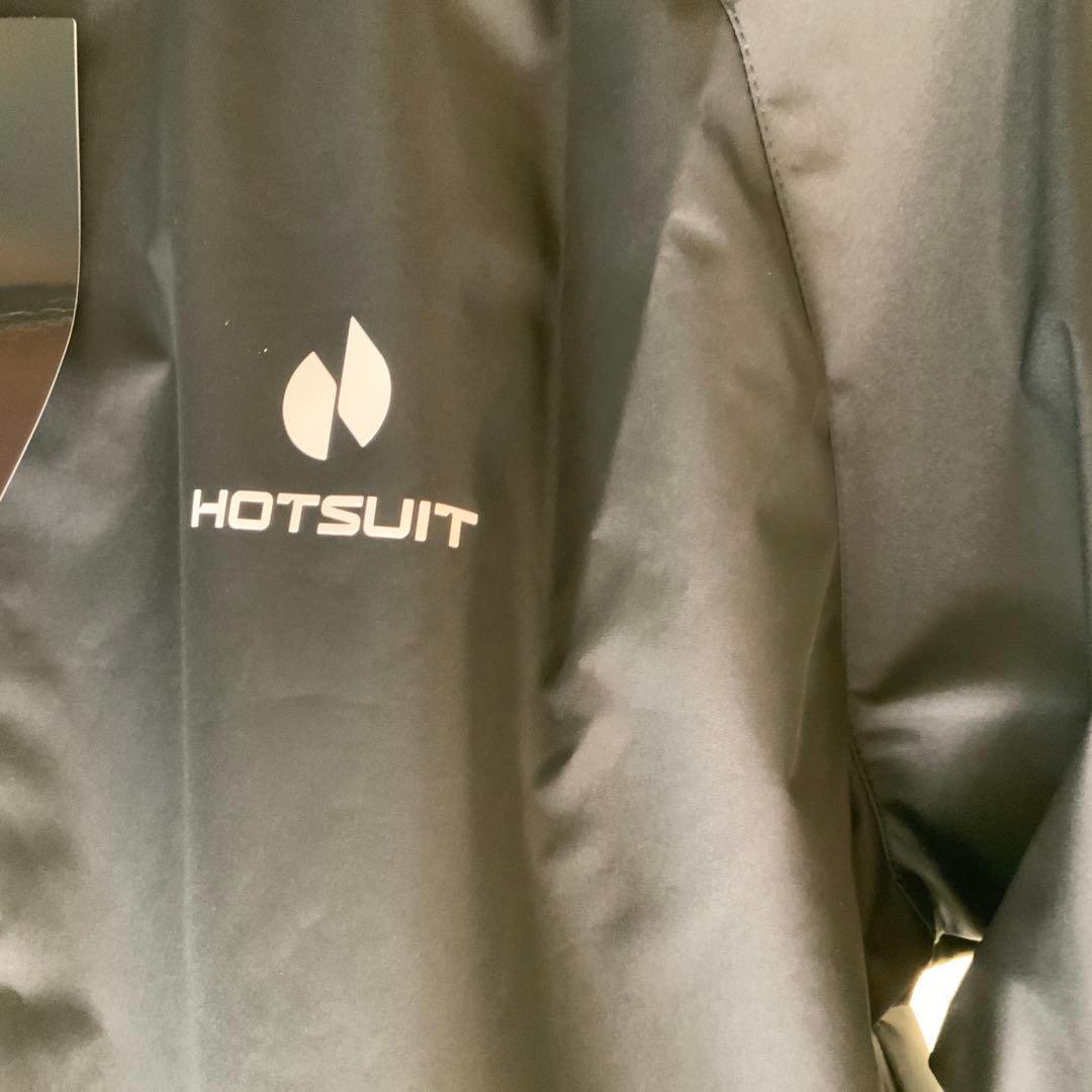 HOTSUIT サウナスーツ ダイエット ブラック フード付き 上下2点セット