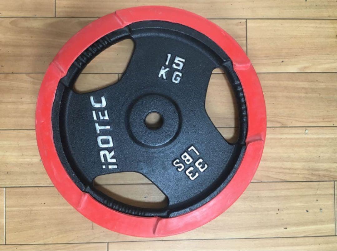 ① iROTEC ダンベルプレート 15kg x 1枚