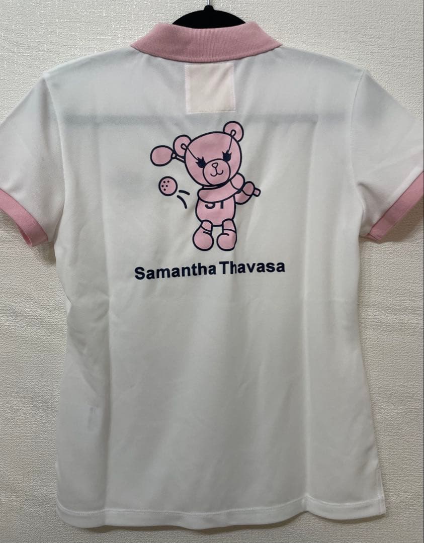 サマンサタバサ　ゴルフ　半袖ポロシャツ　白　ホワイト　新品　レディース