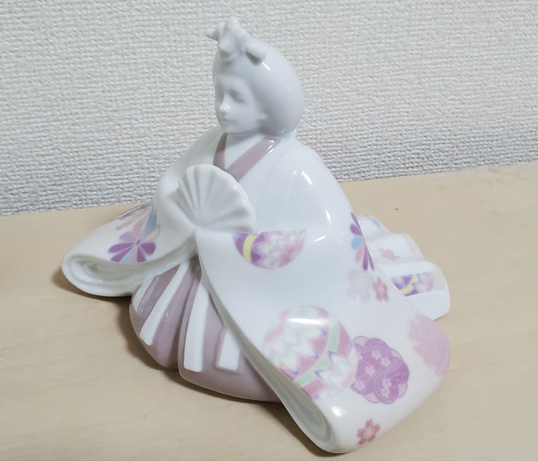 新品 陶磁器製 雛人形 花柄 ふんわりパステルカラー和柄