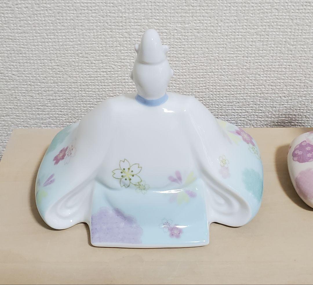 新品 陶磁器製 雛人形 花柄 ふんわりパステルカラー和柄