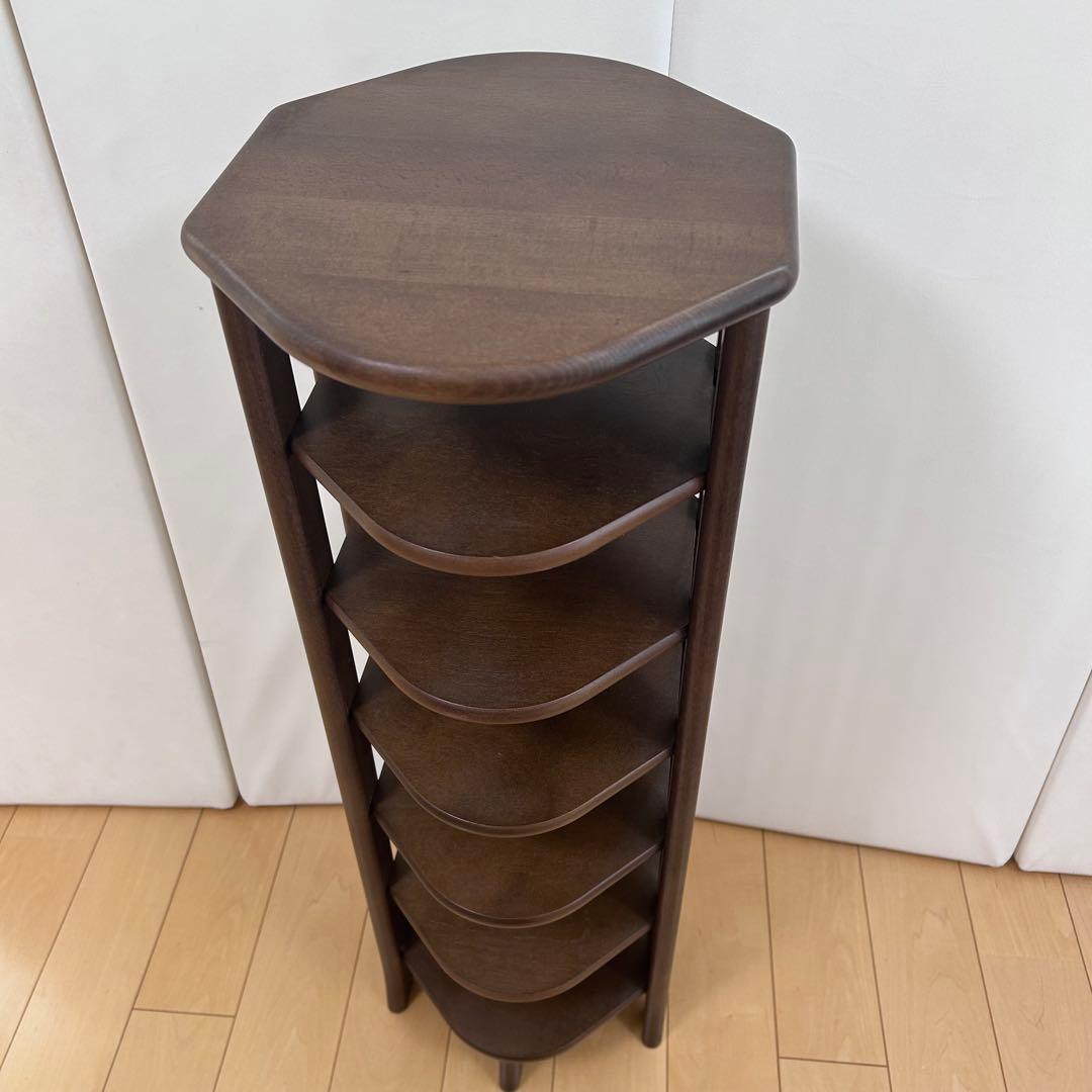 カリモク　karimoku スリッパラック　木製　6段　美品　スリット　天然木