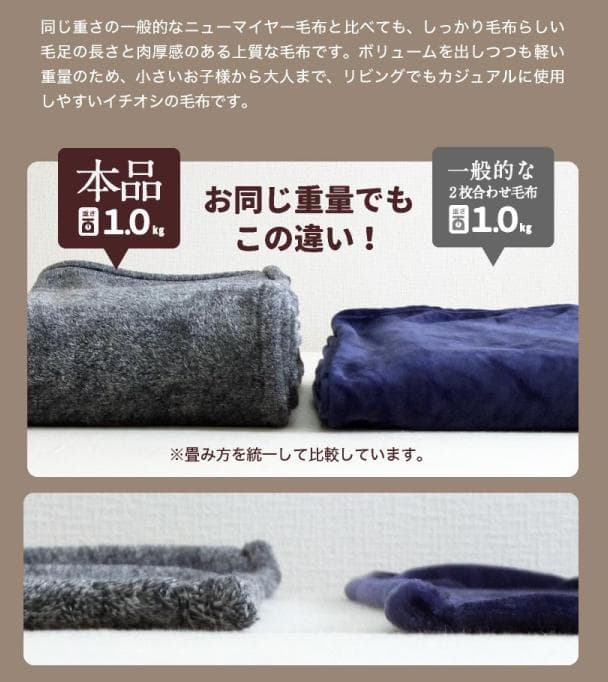 ジャイアン様　霜降り毛布 ニューマイヤー シングル　Grey二枚組