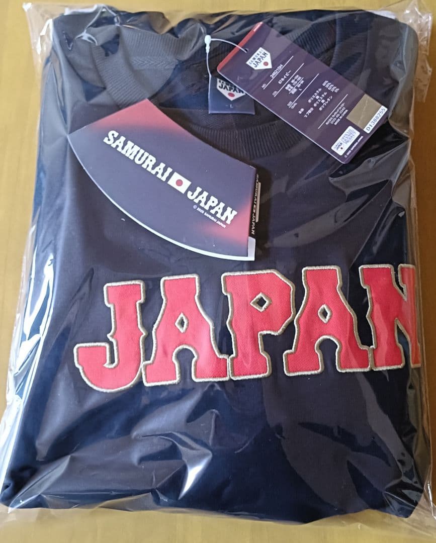 【NEW】「侍ジャパン」コラボ裏毛×天竺2トップ L ネイビー