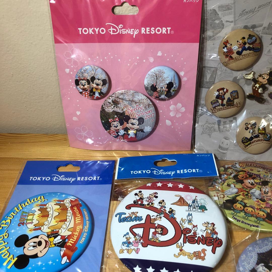ディズニーリゾート　缶バッジ　まとめ売り　16点