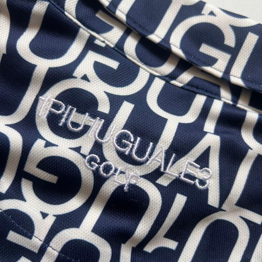 1piu1uguale3 GOLF 総柄　ポロシャツ　メンズ　半袖　XL ゴルフ