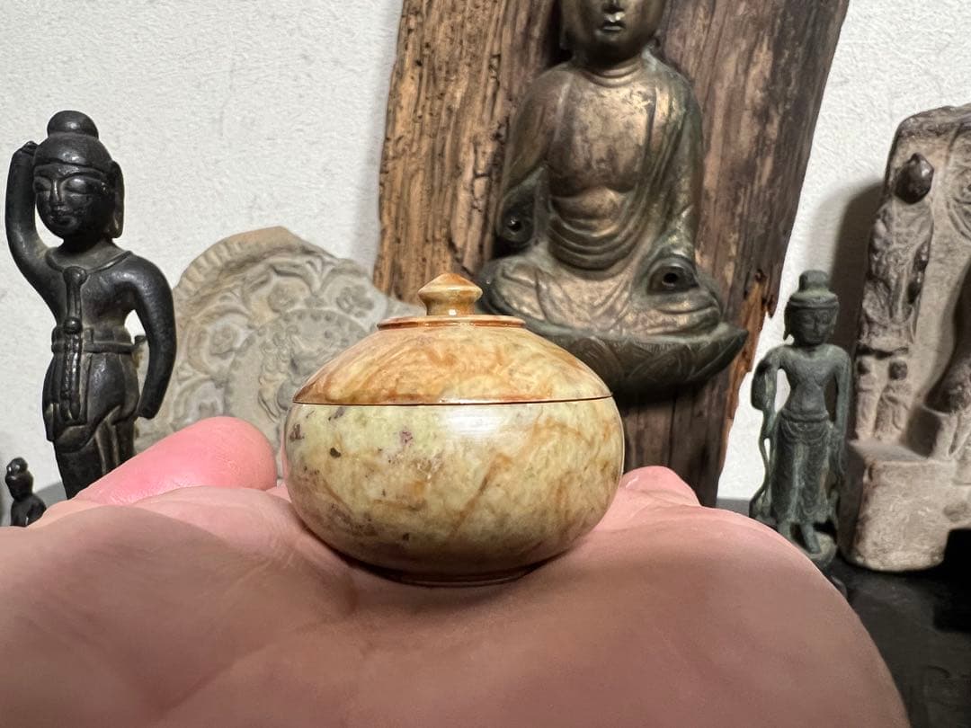 アフガニスタン 鎮壇具 舎利容器 仏教美術 滑石 仏像 発掘 出土 骨董 古美術