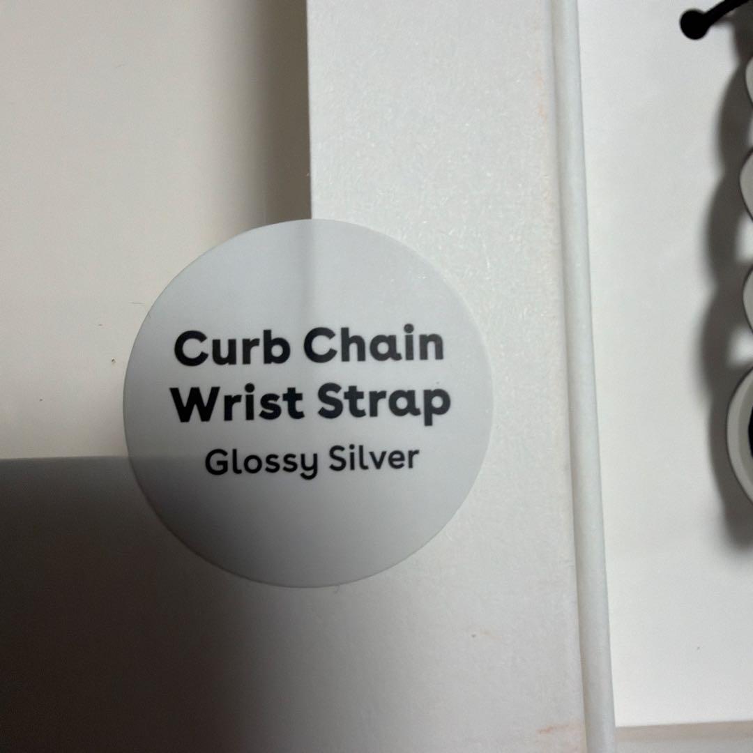 CASETiFY Curb Chain Wrist Strap 光沢シルバー