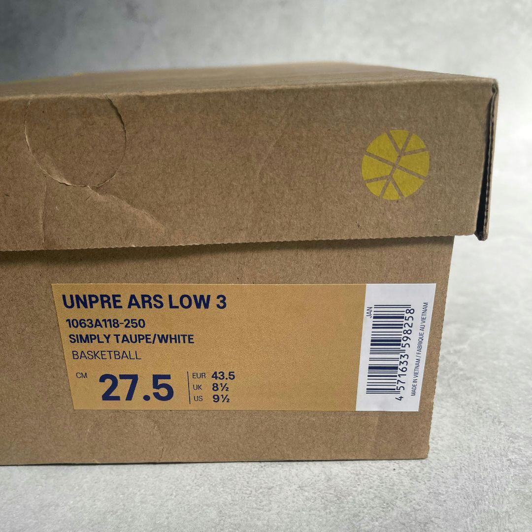 ballaholic asics UNPRE ARS LOW 3 27.5 新品