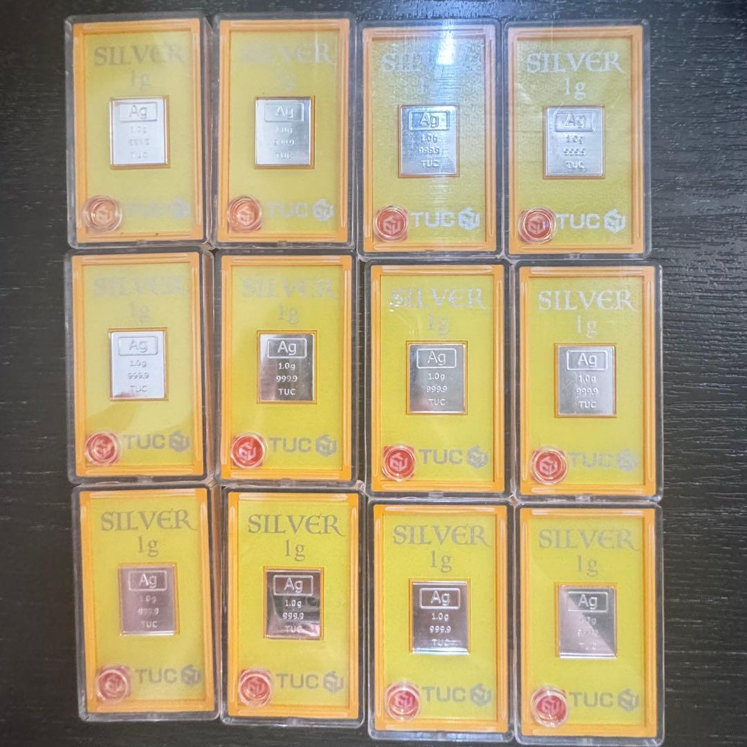 TUC Silver 1g 純銀 景品 12枚