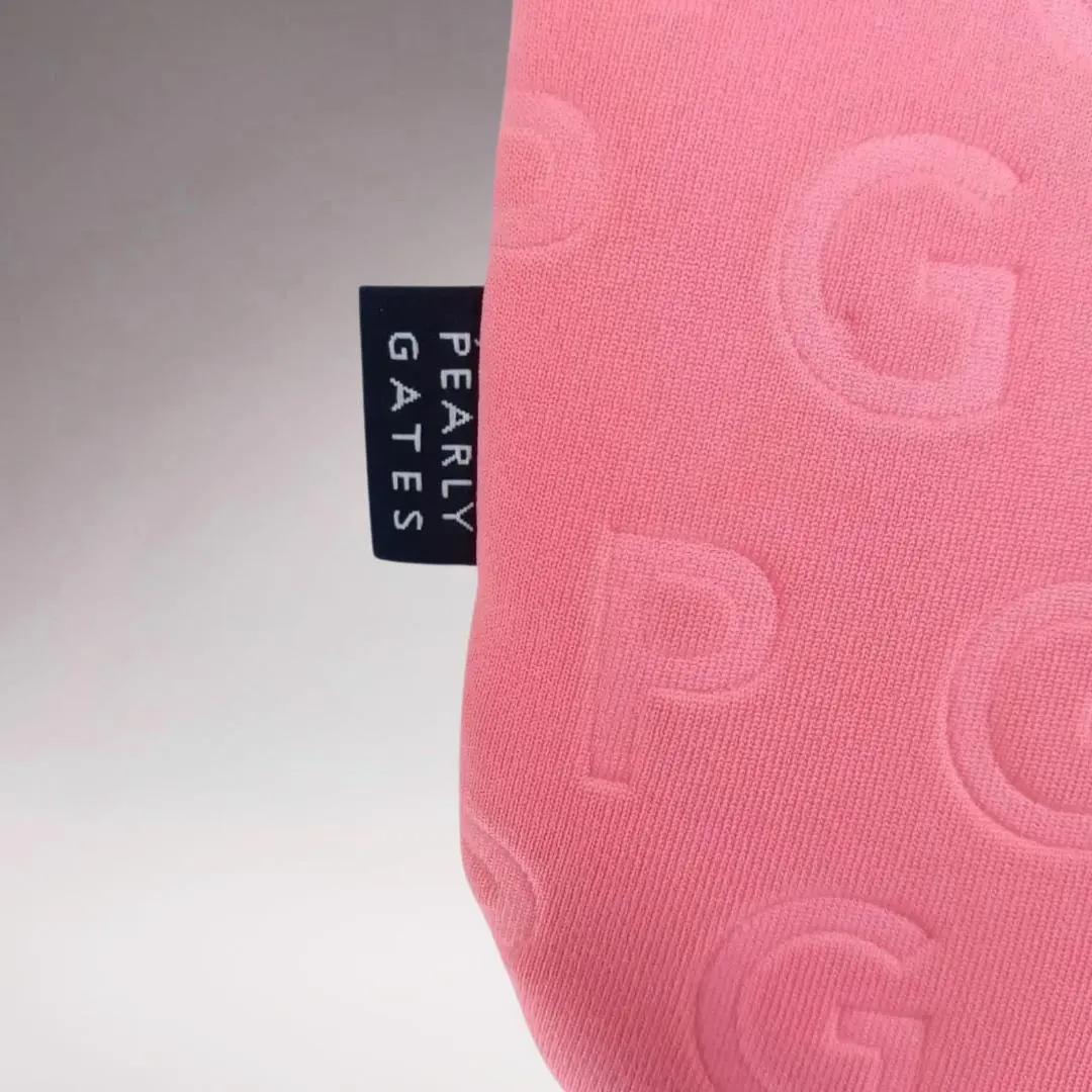 スポーティーな PEARLY GATES 淡いピンク マルチポーチ PGロゴ