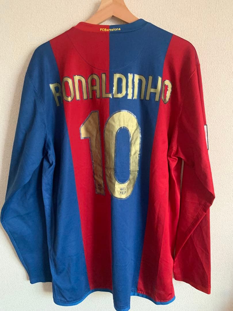 FC Barcelona RONALDINHO 10 長袖シャツ M