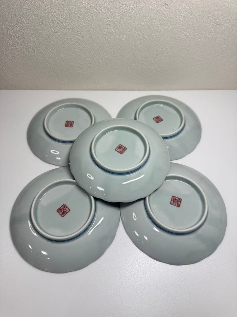 明宝窯 金彩 古伊万里文 銘々皿 小皿 5客セット