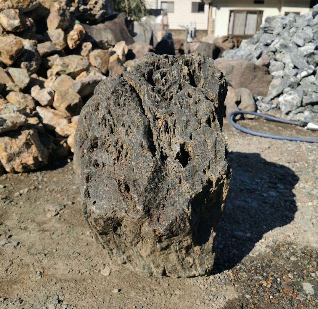 福島産　鮫川石　149キロ　庭石　鑑賞石 石　庭　坪庭　ガーデニング