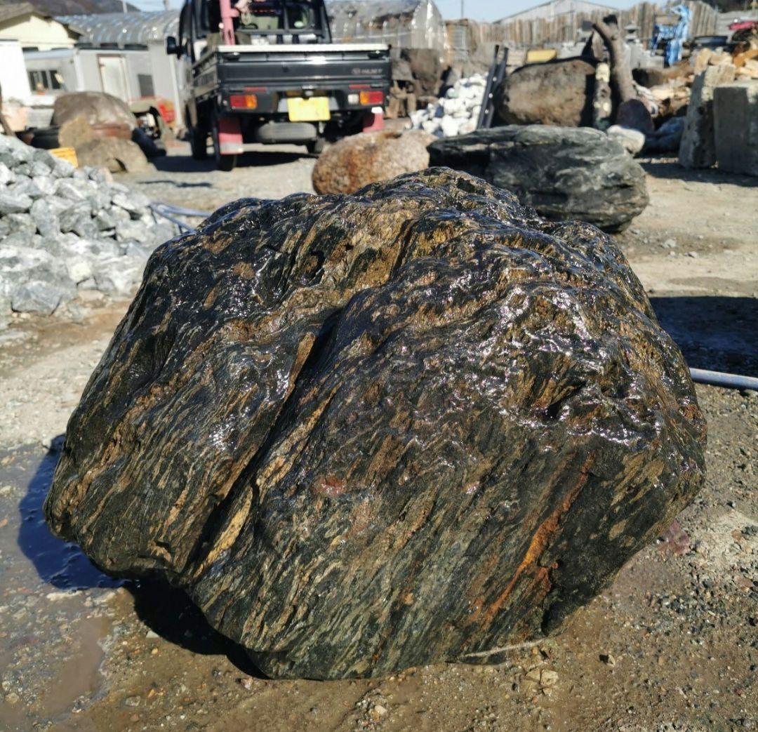 福島産　鮫川石　149キロ　庭石　鑑賞石 石　庭　坪庭　ガーデニング