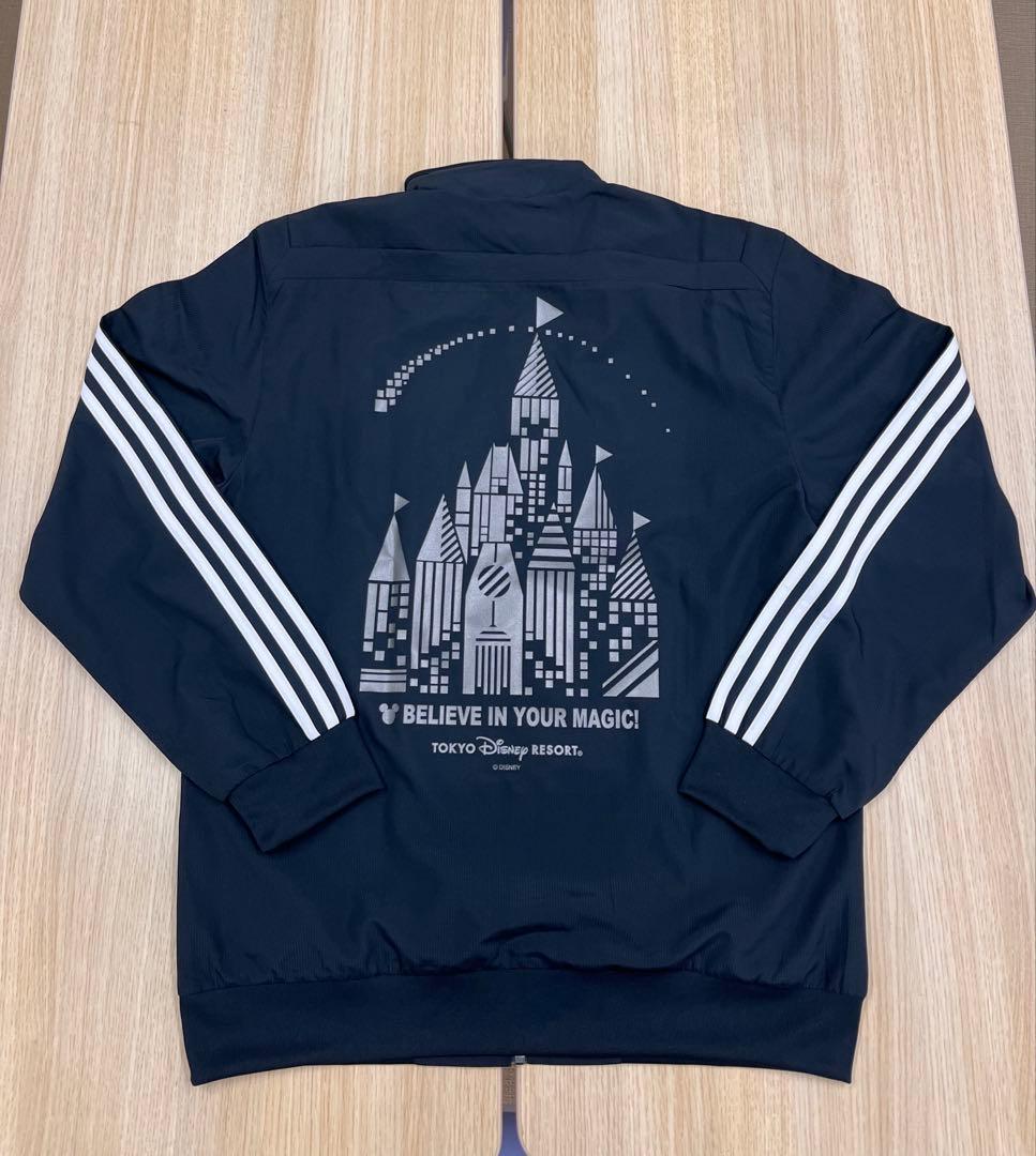 adidas ウィンドブレーカー ブラック 東京ディズニーリゾートXL タグ付き
