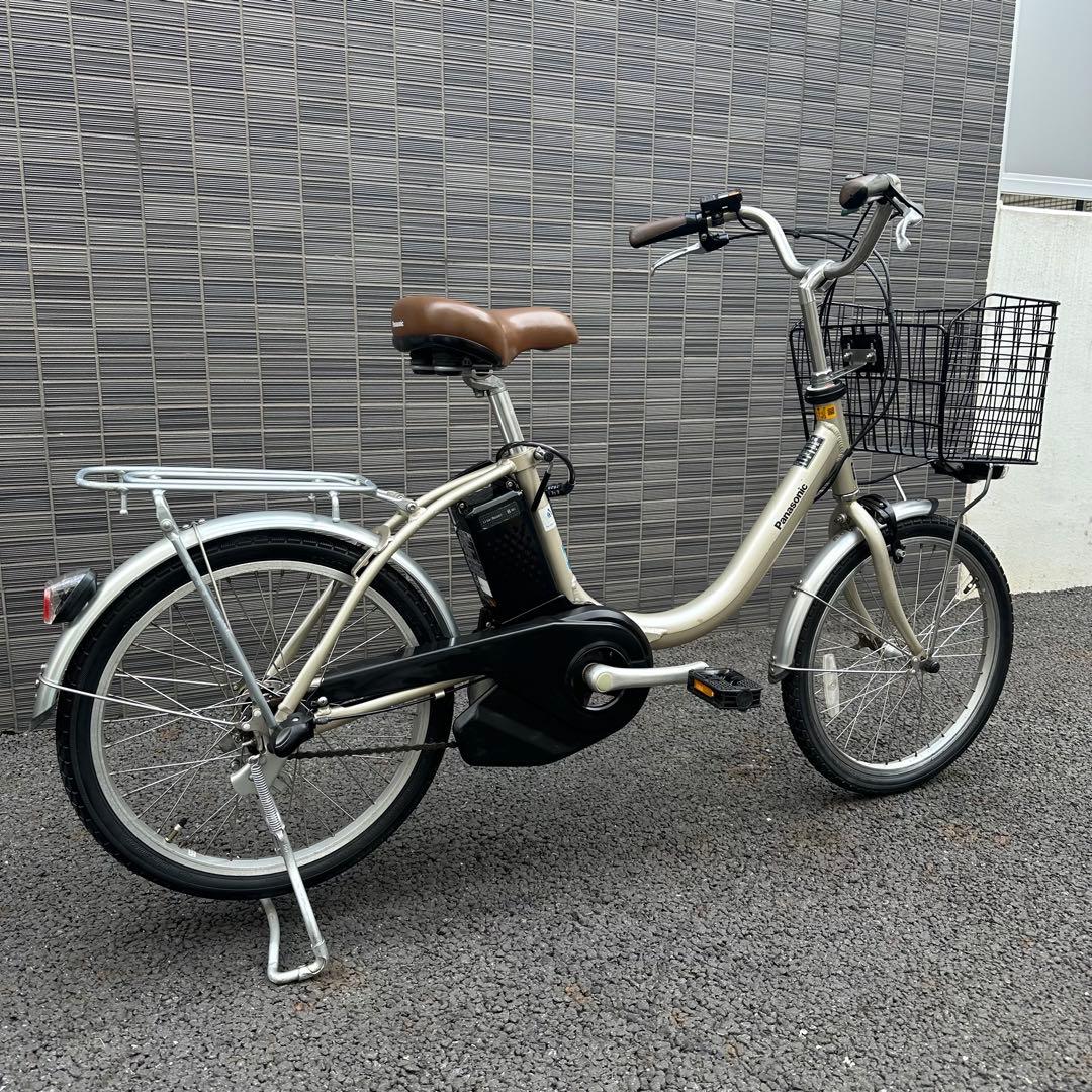 最終価格パナソニック現行ビビ電動自転車 新基準8Ahバッテリー　前カゴ付き