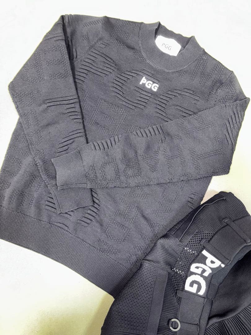 （超美品）パーリーゲイツ、高級ニット素材、セットアップ、サイズ0