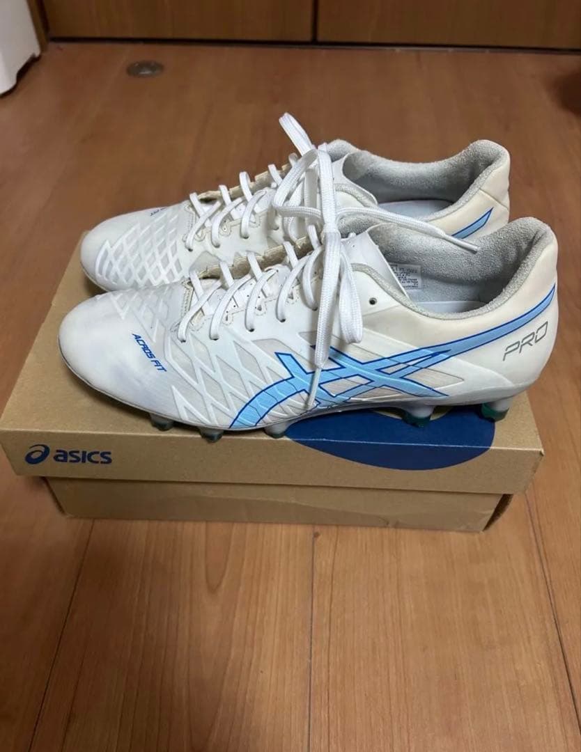 ヒ*タ様 asics PRO サッカーシューズ 24.5cm ホワイト/ブルー