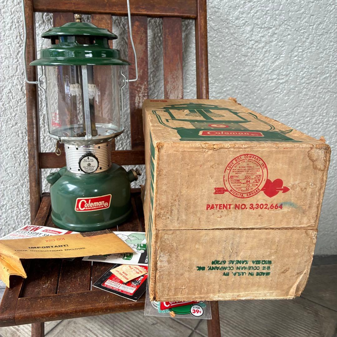 箱付き70's Coleman コールマン220F ランタン　70年3月USA