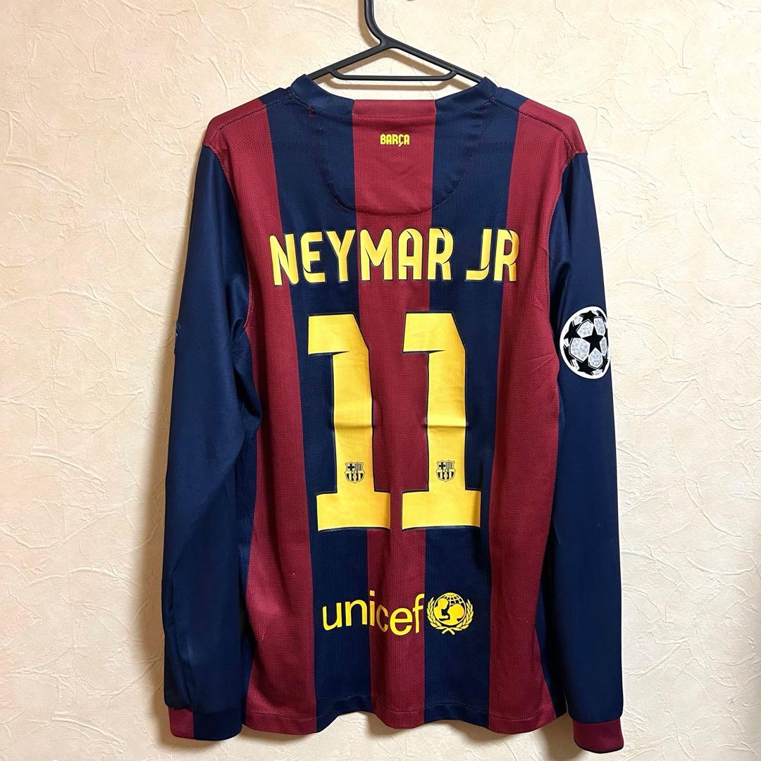 サッカー長袖ユニフォーム　バフセロナホーム　11番　ネイマール