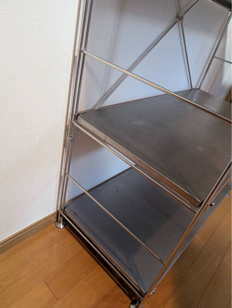 ■送料込■無印 MUJI ステンレスユニットシェルフ ワイド 棚シルバーラック