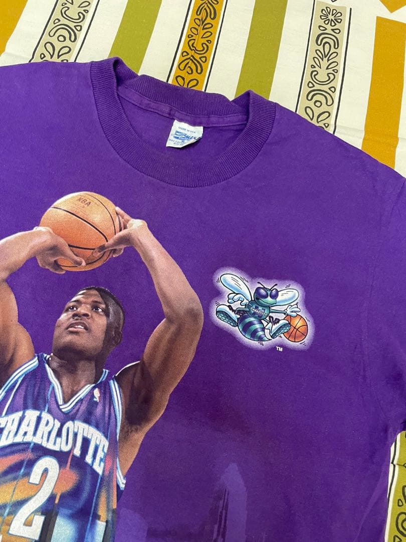 NBAホーネッツ◼️90sビンテージ◼️ラリージョンソンTシャツ◼️USA製SALEM