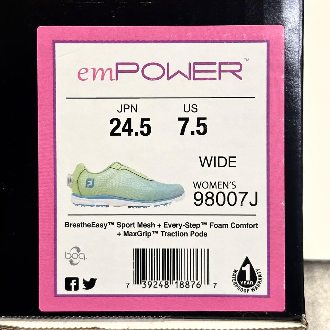 【新品】FootJoy 女性用ゴルフシューズ グリーン/ブルー