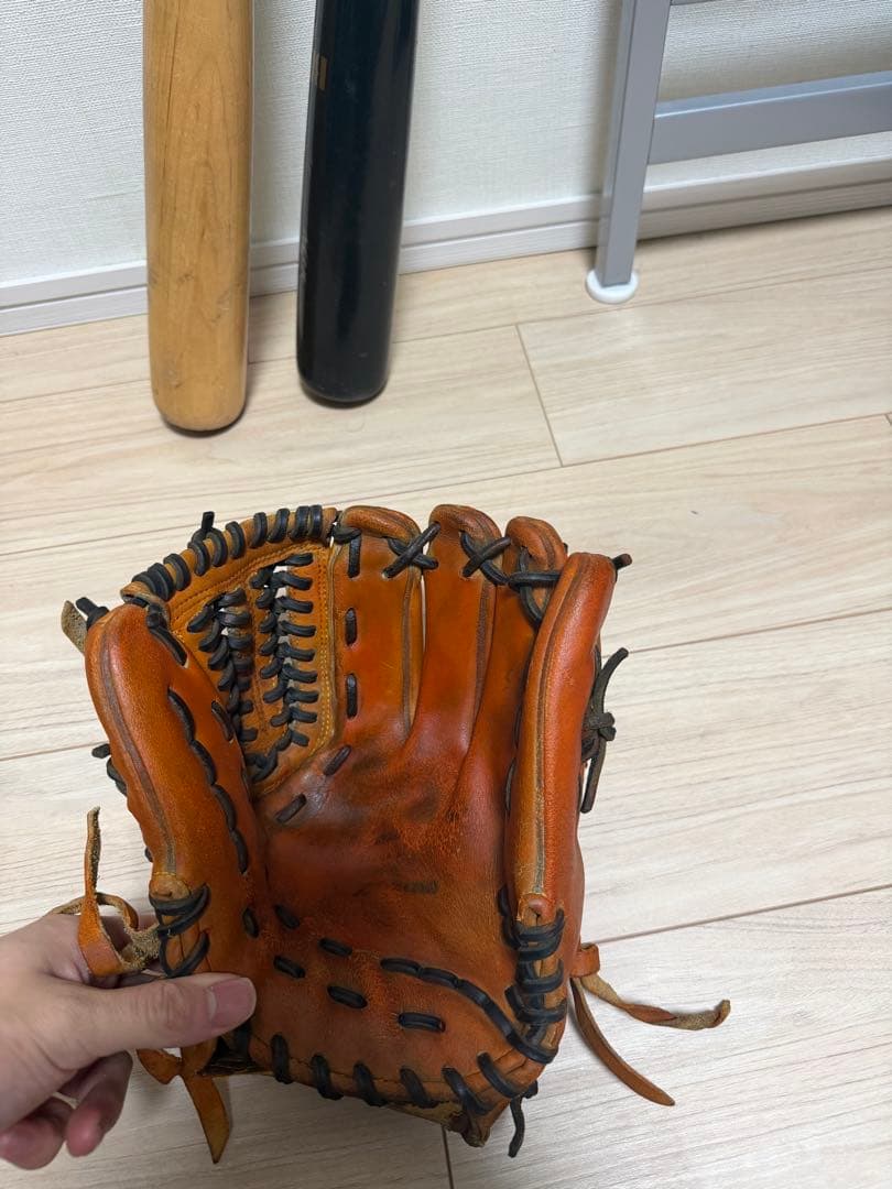 ミズノプロビックM硬式野球グローブ オレンジ