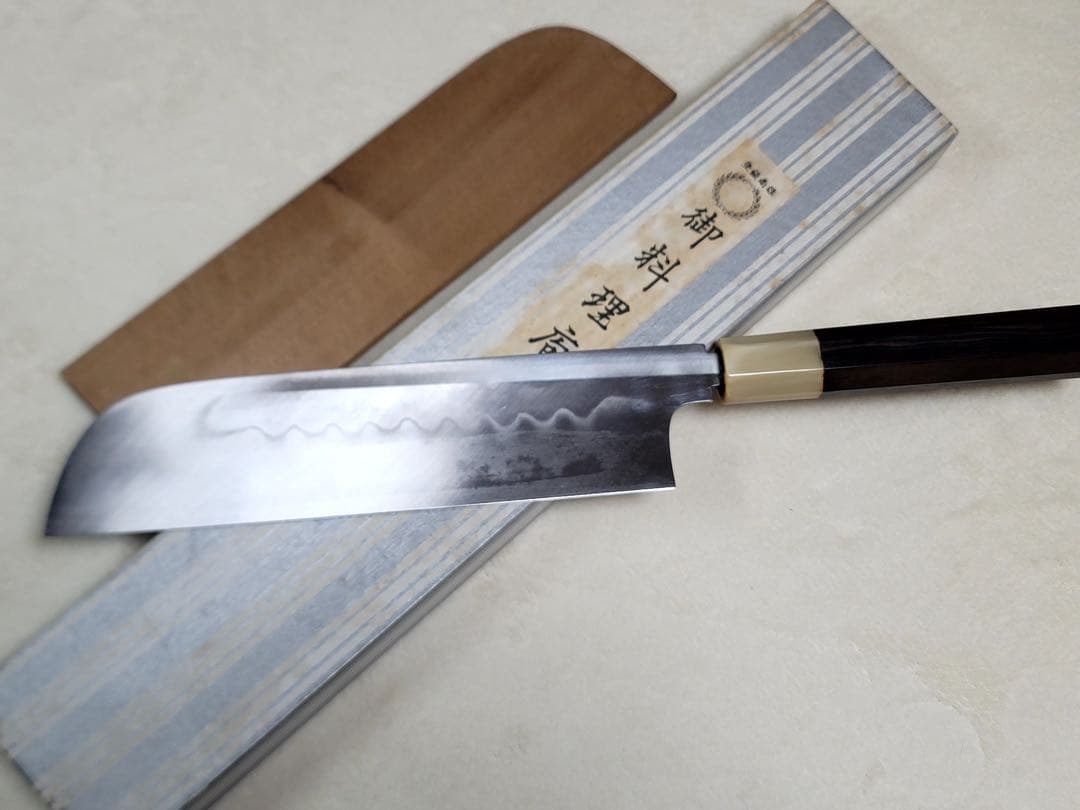 紀親　水本焼き　白鋼　薄刃　240